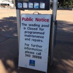 wading pool sign