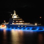 yacht at night