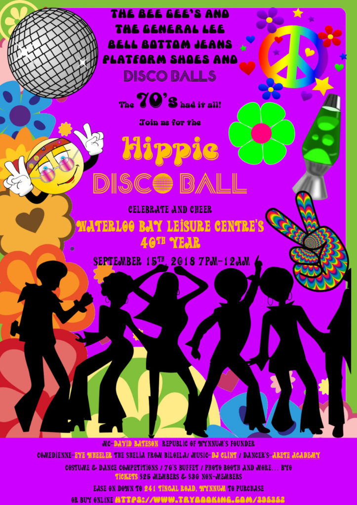 hippie disco ball poster