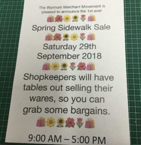 spring sidewalk sale flyer